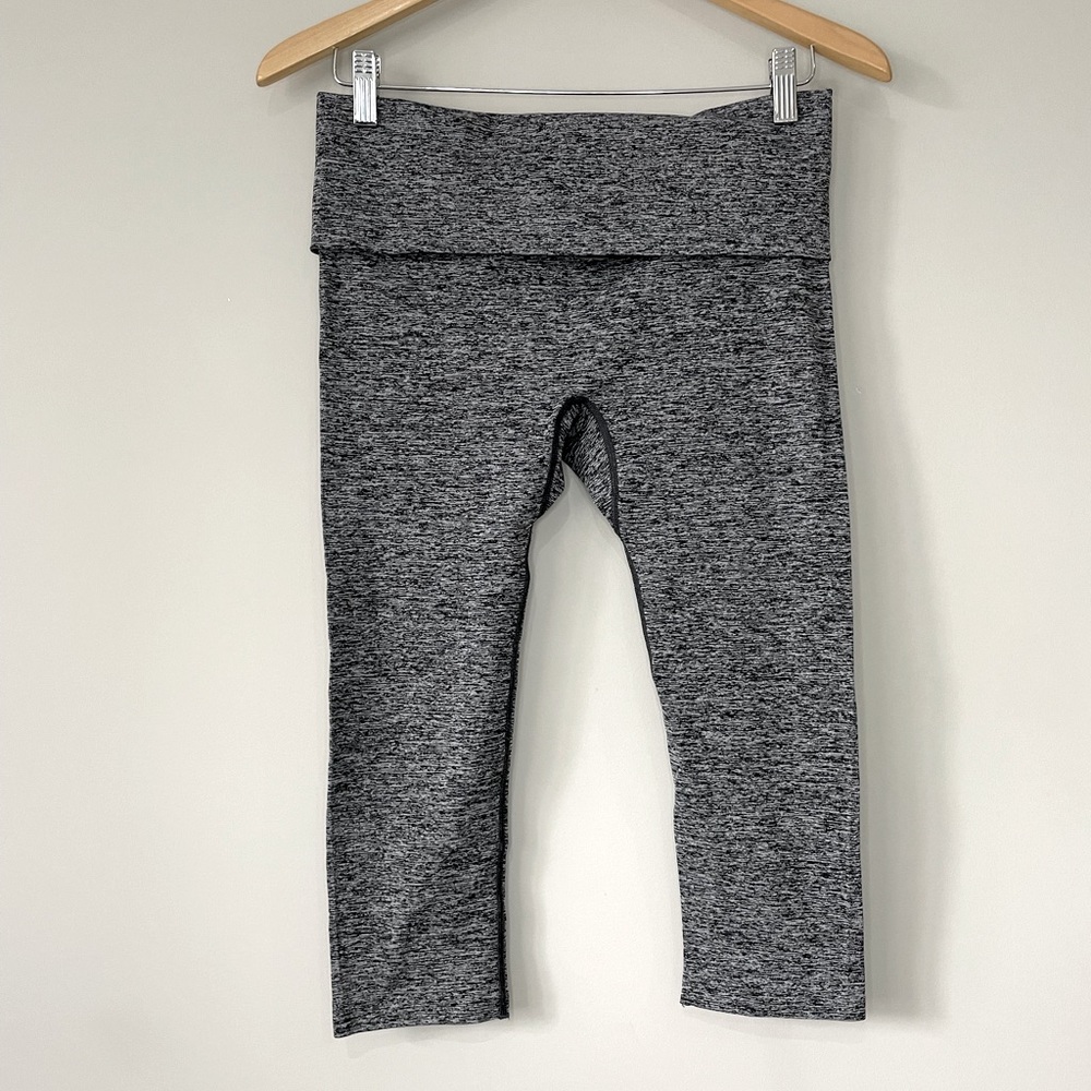 Get a Grip fold over waist cropped leggings
